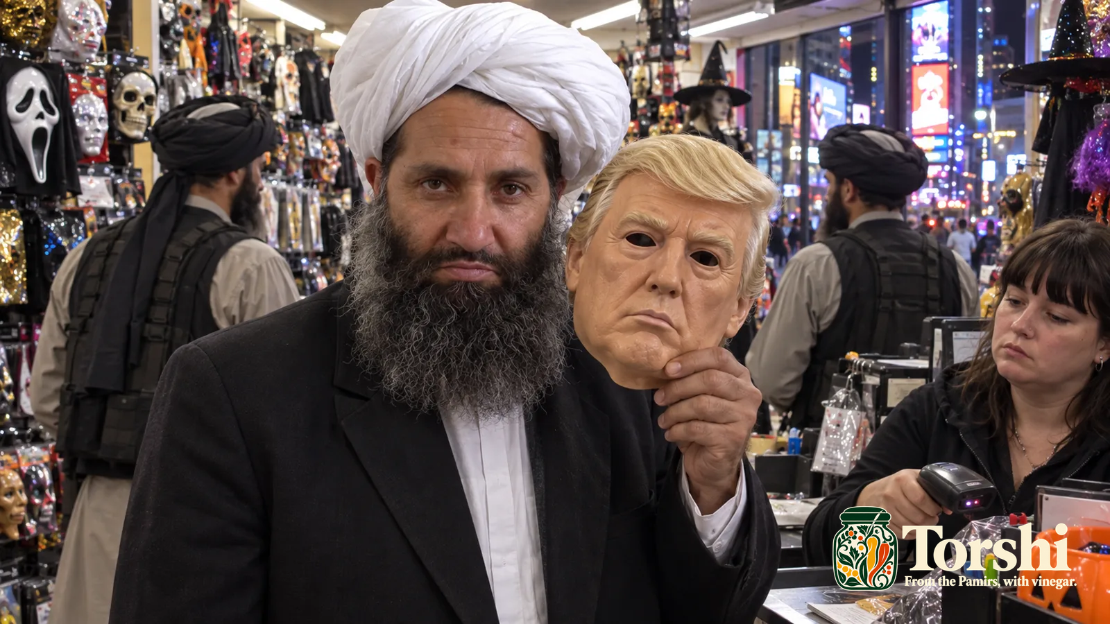 Hebatullah Buys Trump Mask After Afghan Women Costumes Require Visible Faces